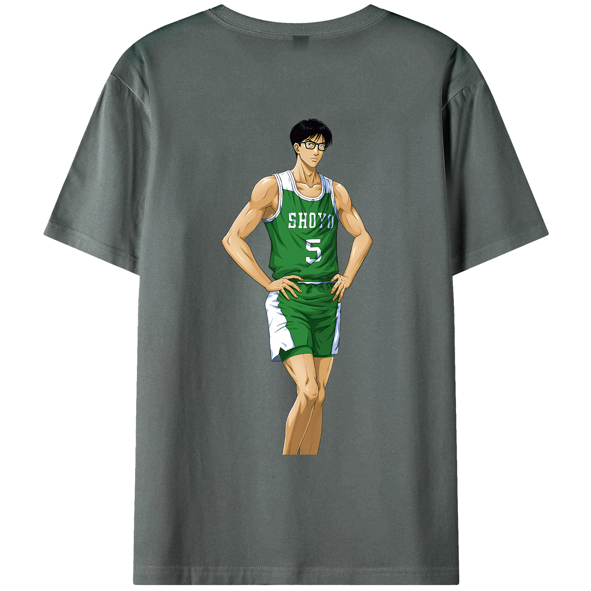 （画像用） SLAM DUNK／スラムダンク 綿100％ メンズ半袖Tシャツ（バックプリント） 通気性